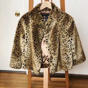 INC international concepts Faux fur cropped bolero